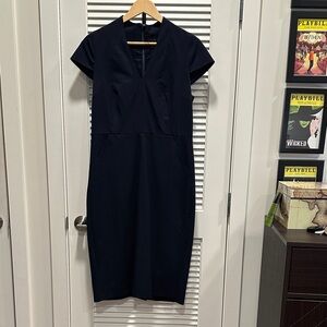 J. Crew Classic Navy Midi Dress